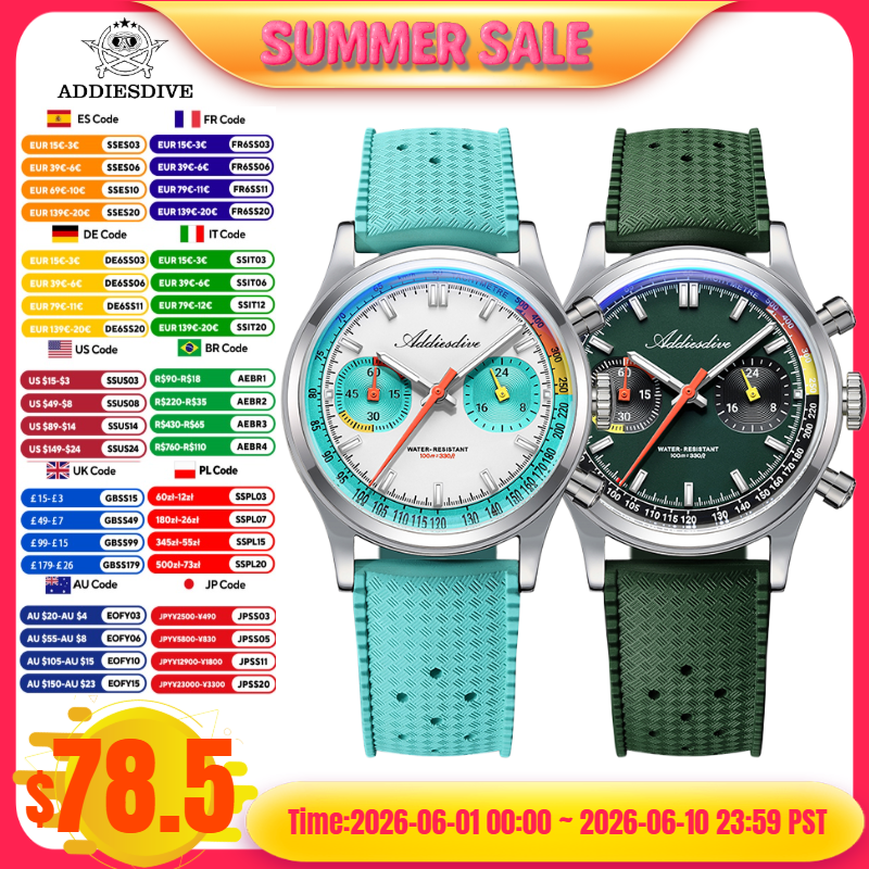 Rubber Strap Diver - ADDIESDIVE 2025 NEW TOP 38mm Men's