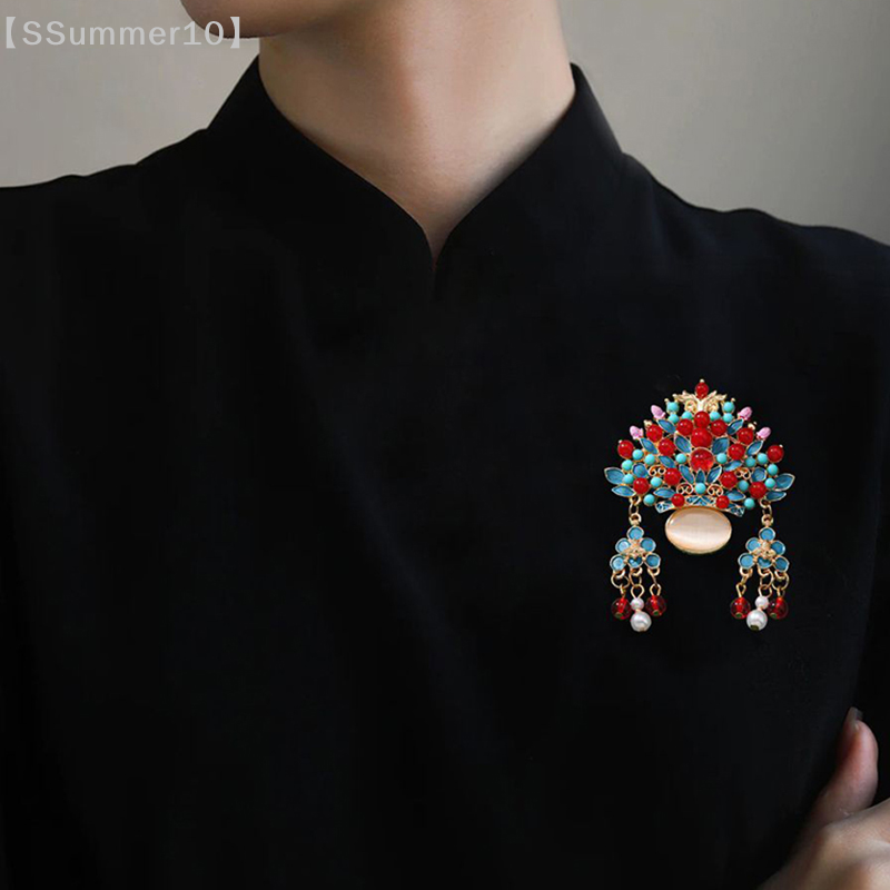 Buckle Pin Ss - 【SSummer10】Original Phoenix Crest Flower Dan Tassel