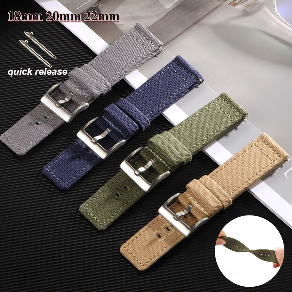 Perlon Strap Woven - Nylon Woven Canvas Watch Band for