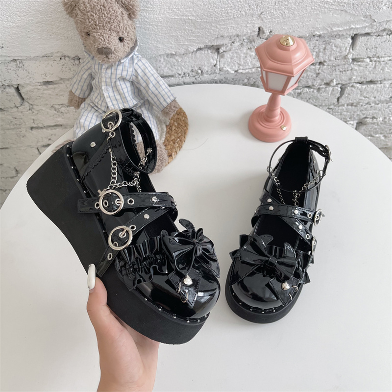 Mesh Strap Metal - 2026 Platform Lolita Shoes Women Patent