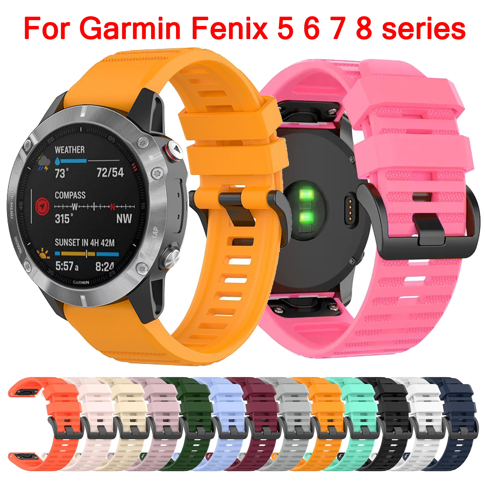 Silicone Watch Band 22Mm - QuickFit 26mm 20mm 22mm Watchband For