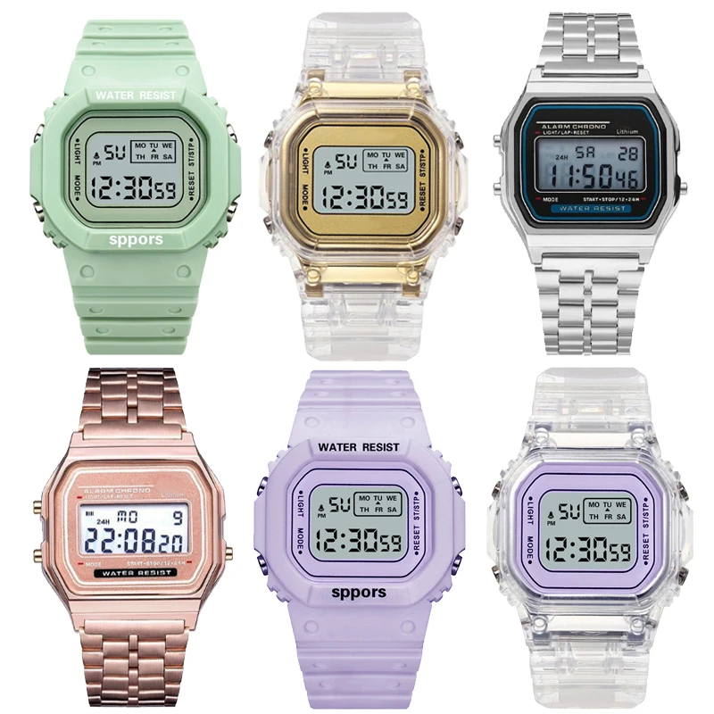 Tropic Strap Vintage - PCV/F91W Steel Strap Watch LED Digital