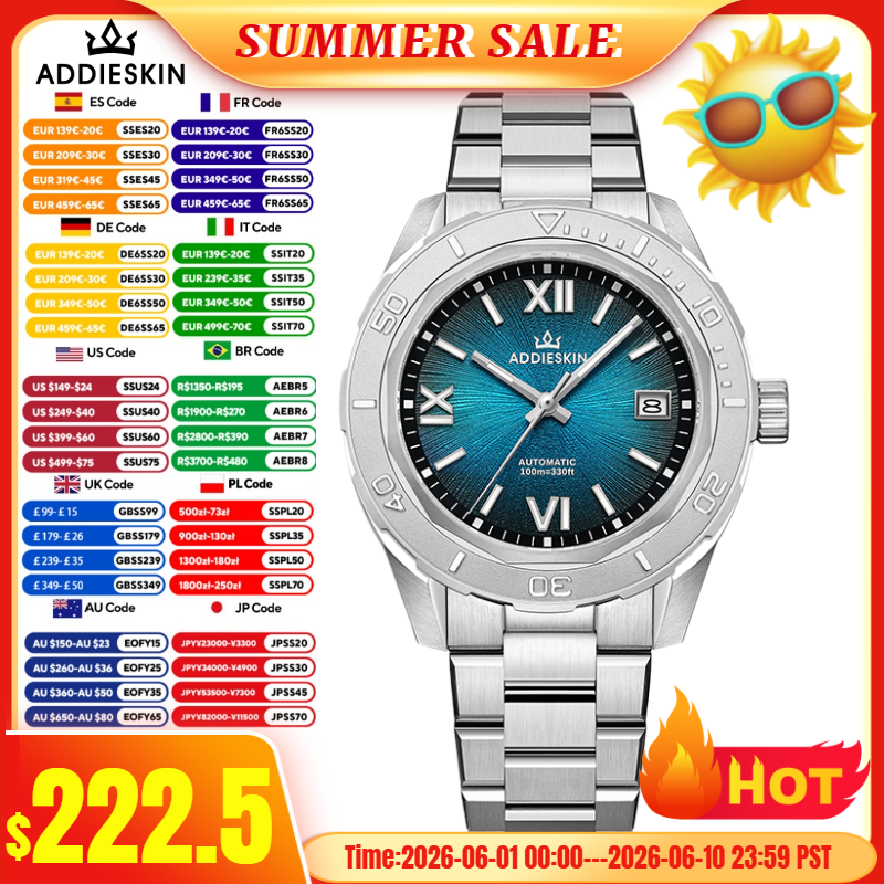Stainless Bracelet Diver - AddiesKin reloj hombre K002 Watch For