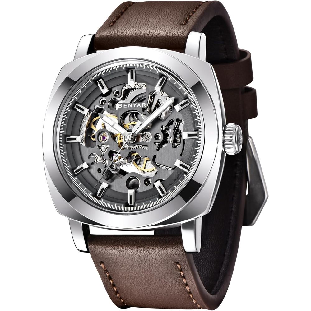 Canvas Strap Watch - Men's 45mm Automatic Mechanical Watch |