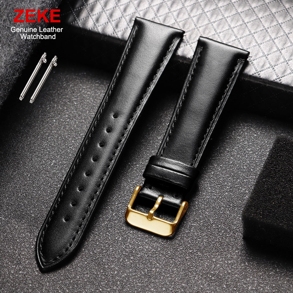 Leather Strap Quick Release - Genuine Leather Wristwatch Band 12mm 14mm
