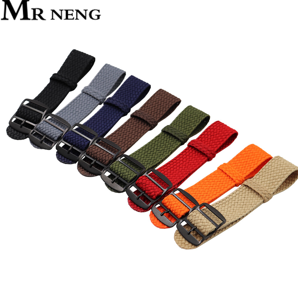 Perlon Strap Woven - 18mm 20mm 22mm Solid color For