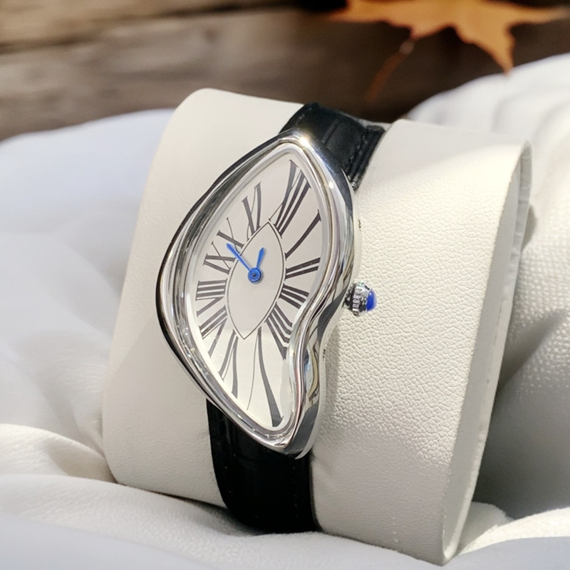 Leather Watch Band Men - Medieval alien watches melt and twist