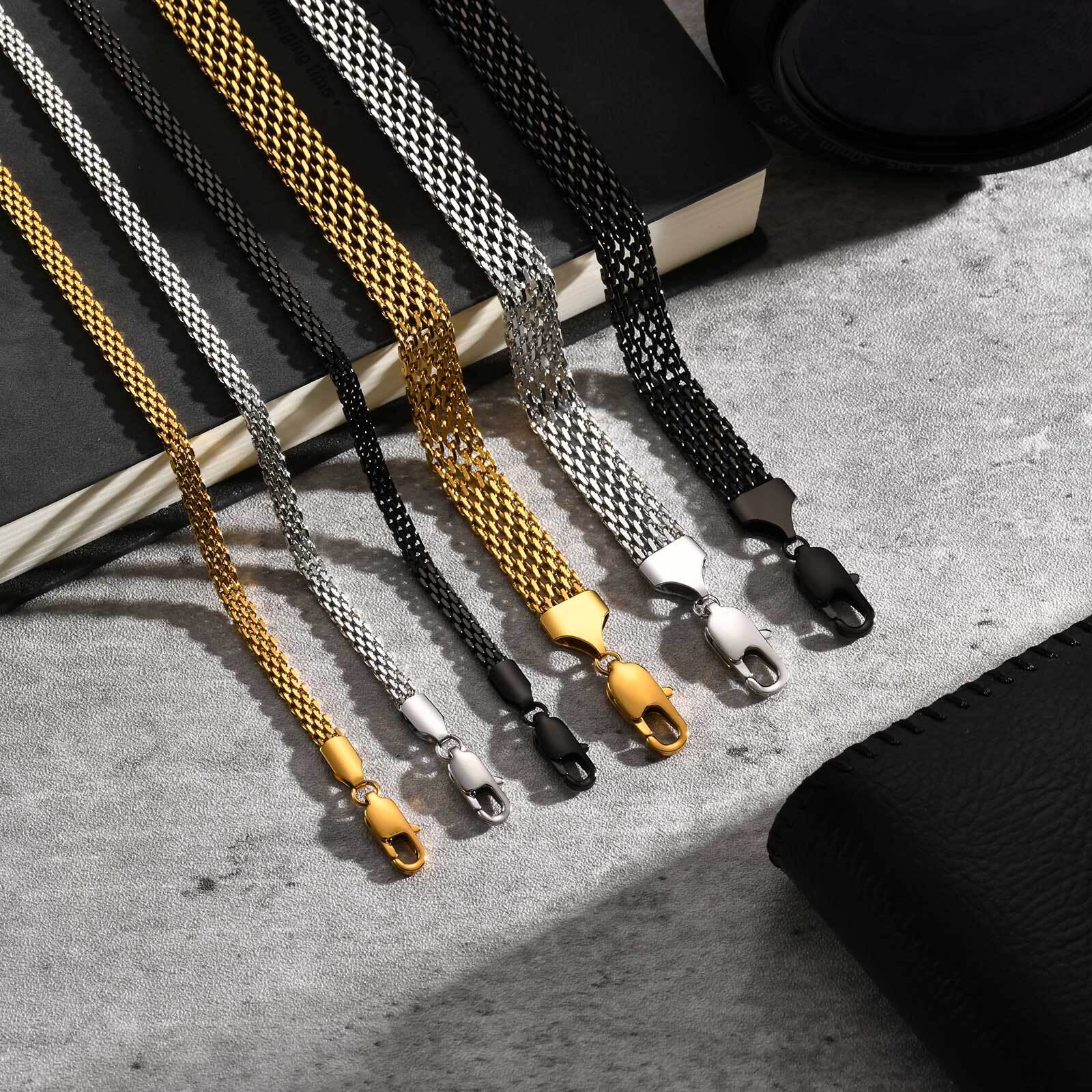 Mesh Strap Metal - 3/8mm Mesh Strap Chain Bracelet for
