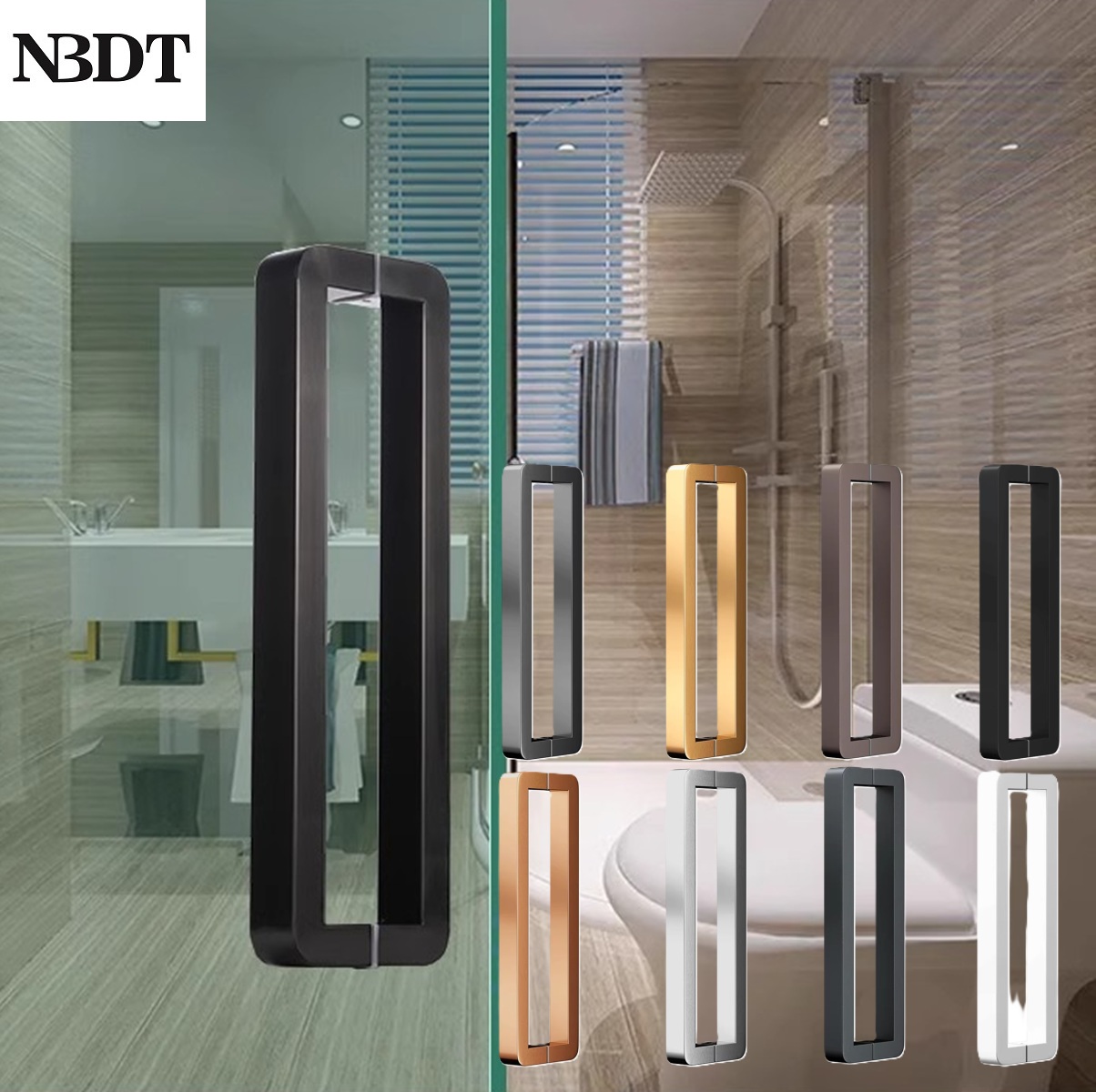 Curved Spring Bar - 1Pc Stainless Steel Entry Glass Door