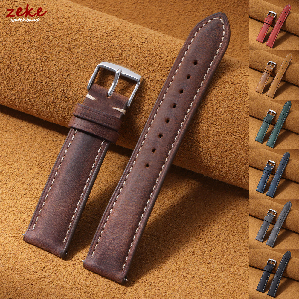 Leather Strap Quick Release - Vintage Wax Quick Release 18mm 20mm
