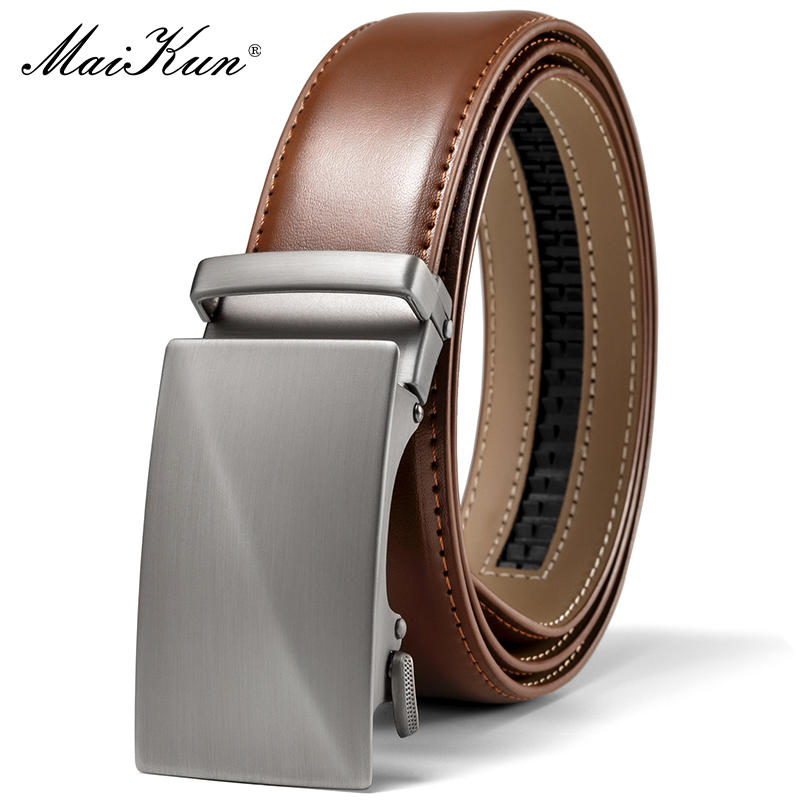 Leather Strap Quick Release - Maikun Brown Leather Ratchet Belts for