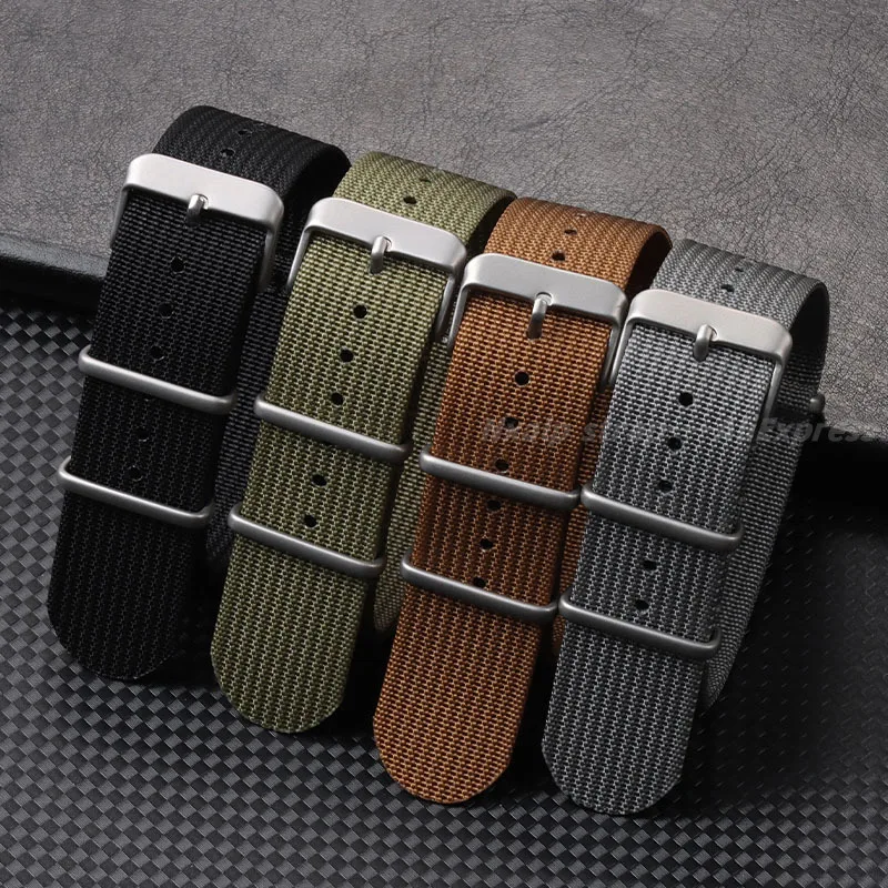 Nato Strap Nylon - Ribbed Nylon Watch Strap 18mm 20mm