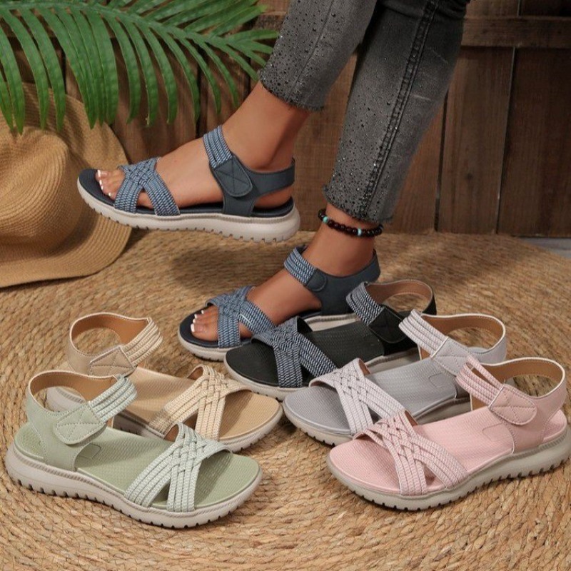 Sport Loop Velcro - Women Sport Sandals Velcro Closure Open