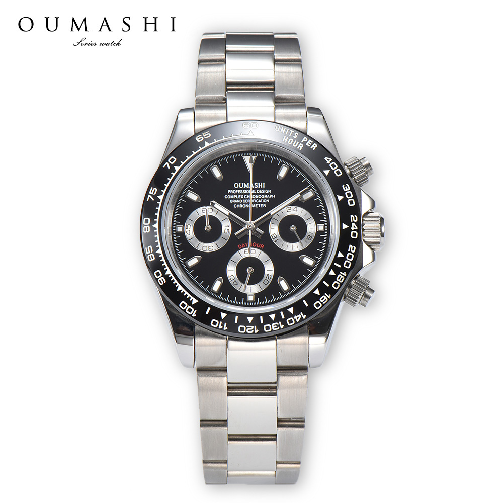 Stainless Bracelet Diver - Men's watch VK63 Quartz movement Chronograph