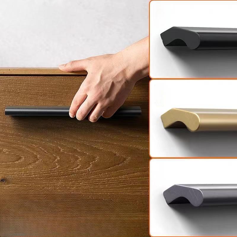 Curved Spring Bar - 80-1200mm New Curved Cabinet Handles,Minimalist Aluminum
