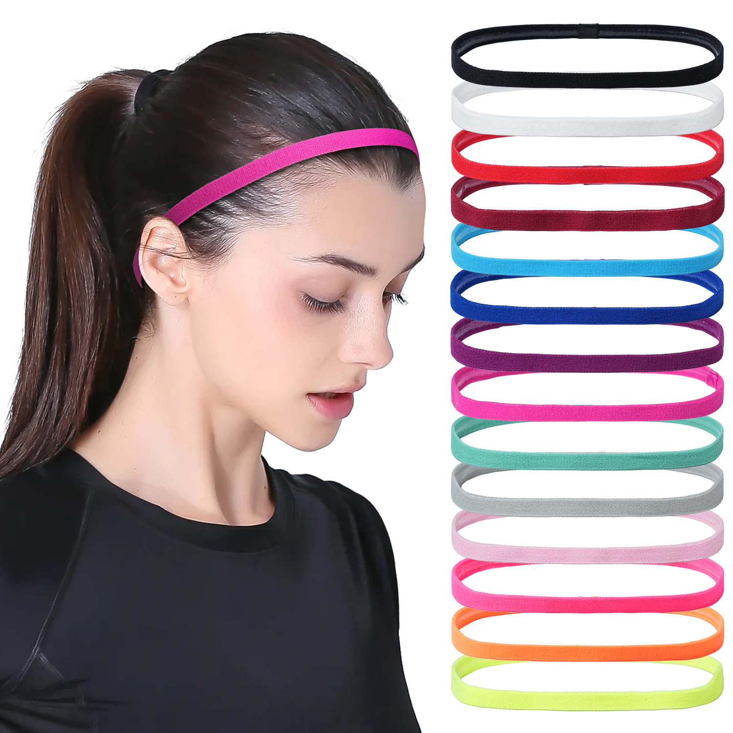 Silicone Band Women - 3Pcs Non-Slip Sports Hairband Silicone Strip