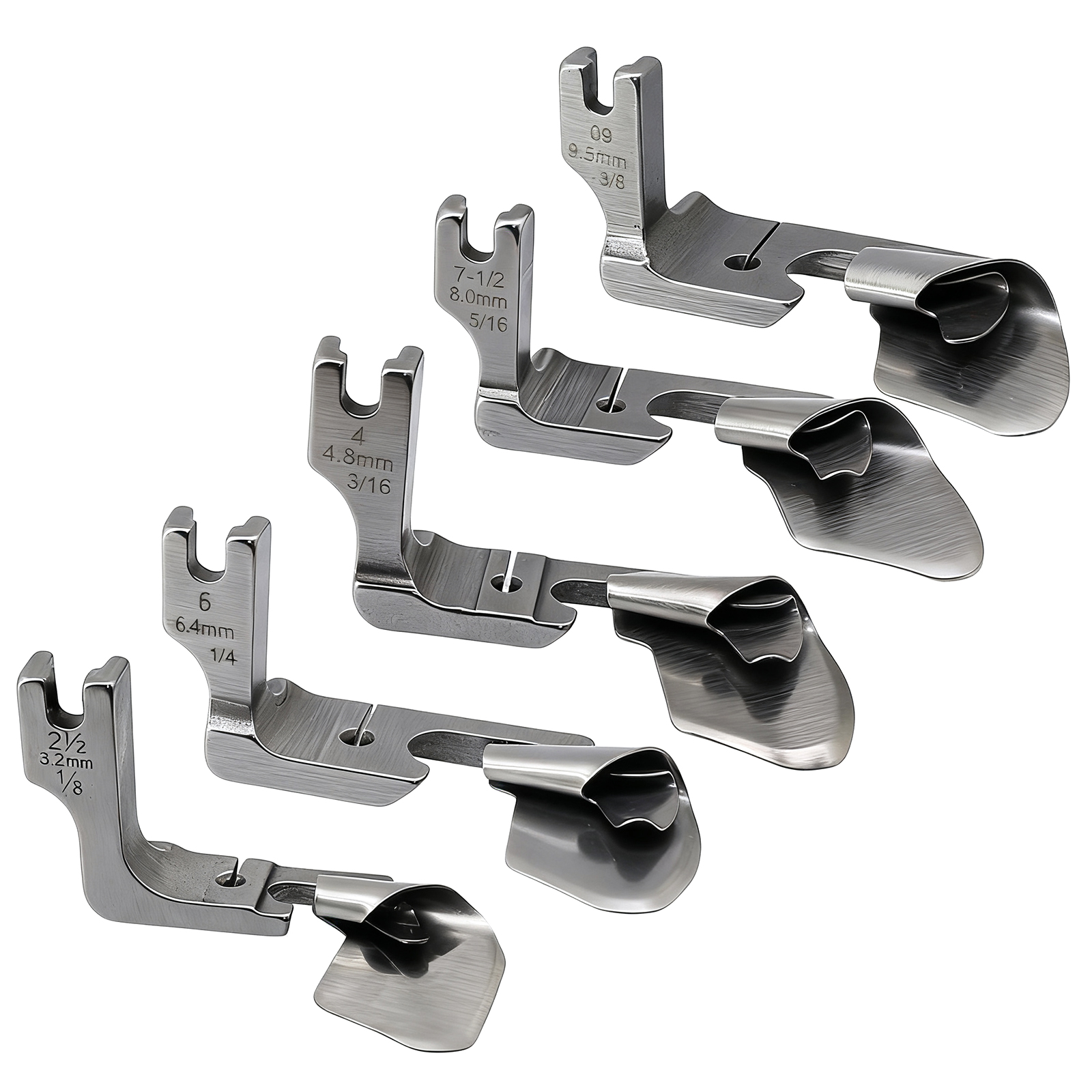 Curved Spring Bar - Curved Scroll Hemmer Foot 3.2-9.5mm Hem