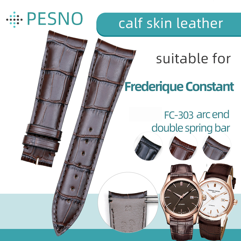 Curved Spring Bar - PESNO Calf Skin Genuine Leather Watch