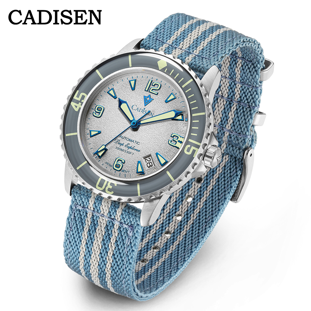 Canvas Strap Watch - CADISEN Deep Explorer MIYOTA 8215 Automatic