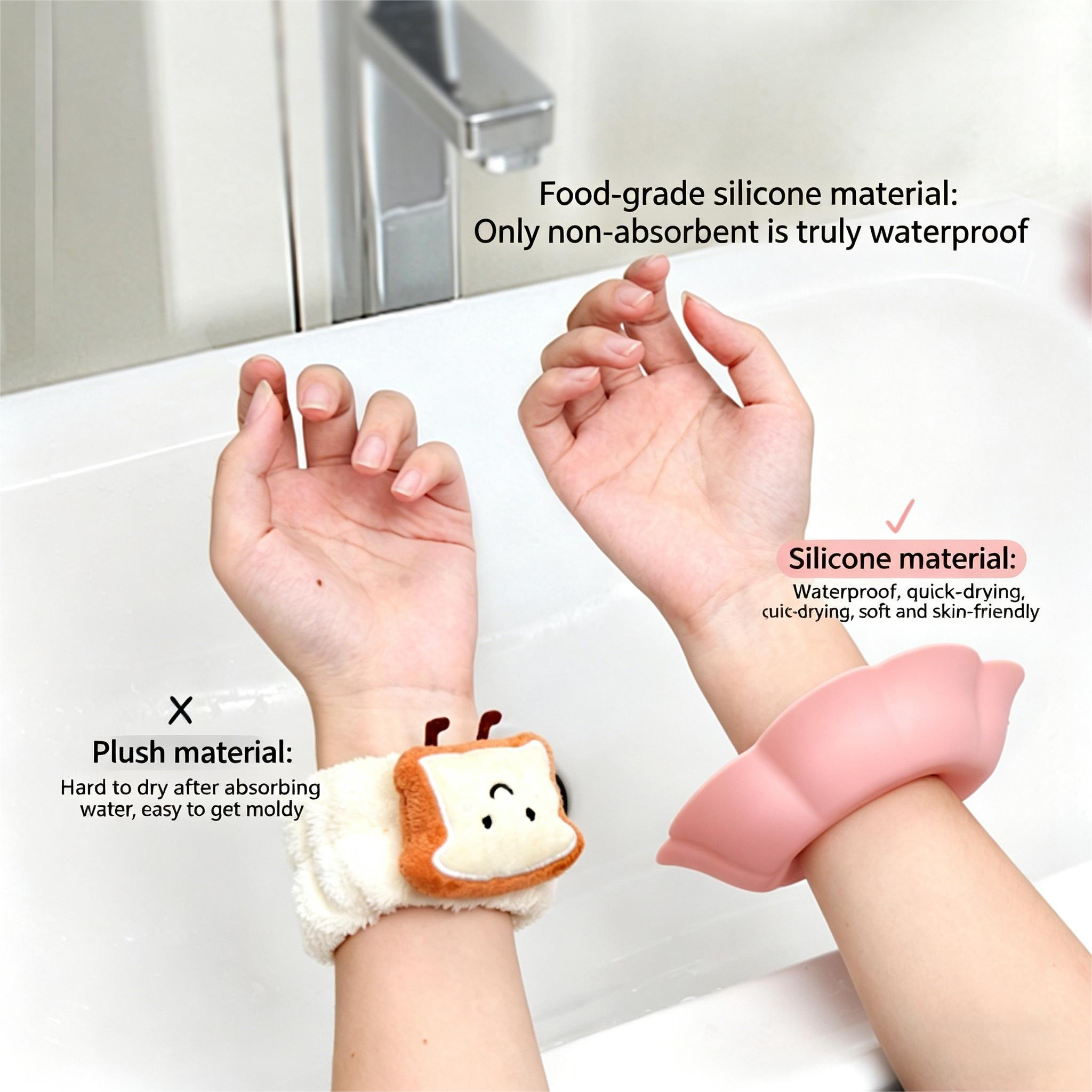 Silicone Band Women - 2Pcs Women Silicone Face Wash Wristbands