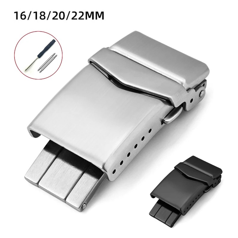 Silicone Watch Band 22Mm - 16mm 18mm 20mm 22mm Watch Clasp