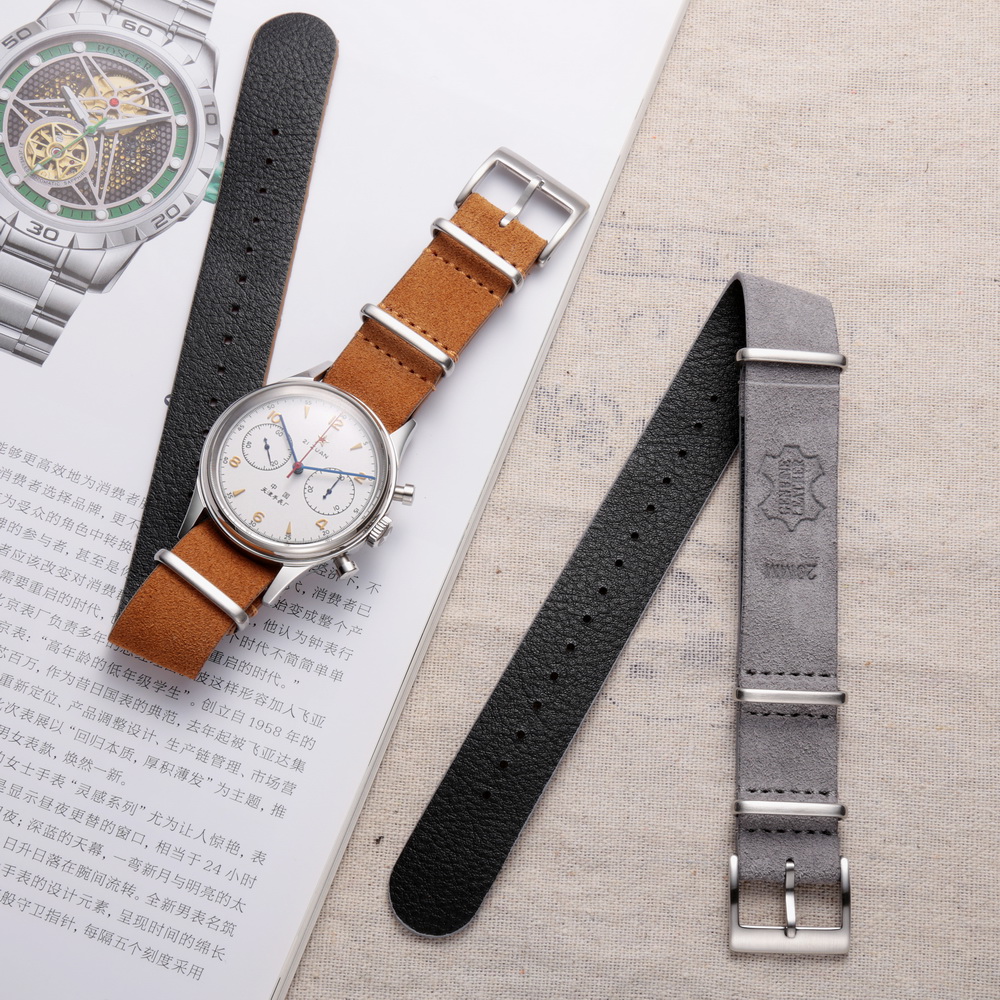Suede Strap Watch - HEMSUT Genuine Leather Watch Band Suede