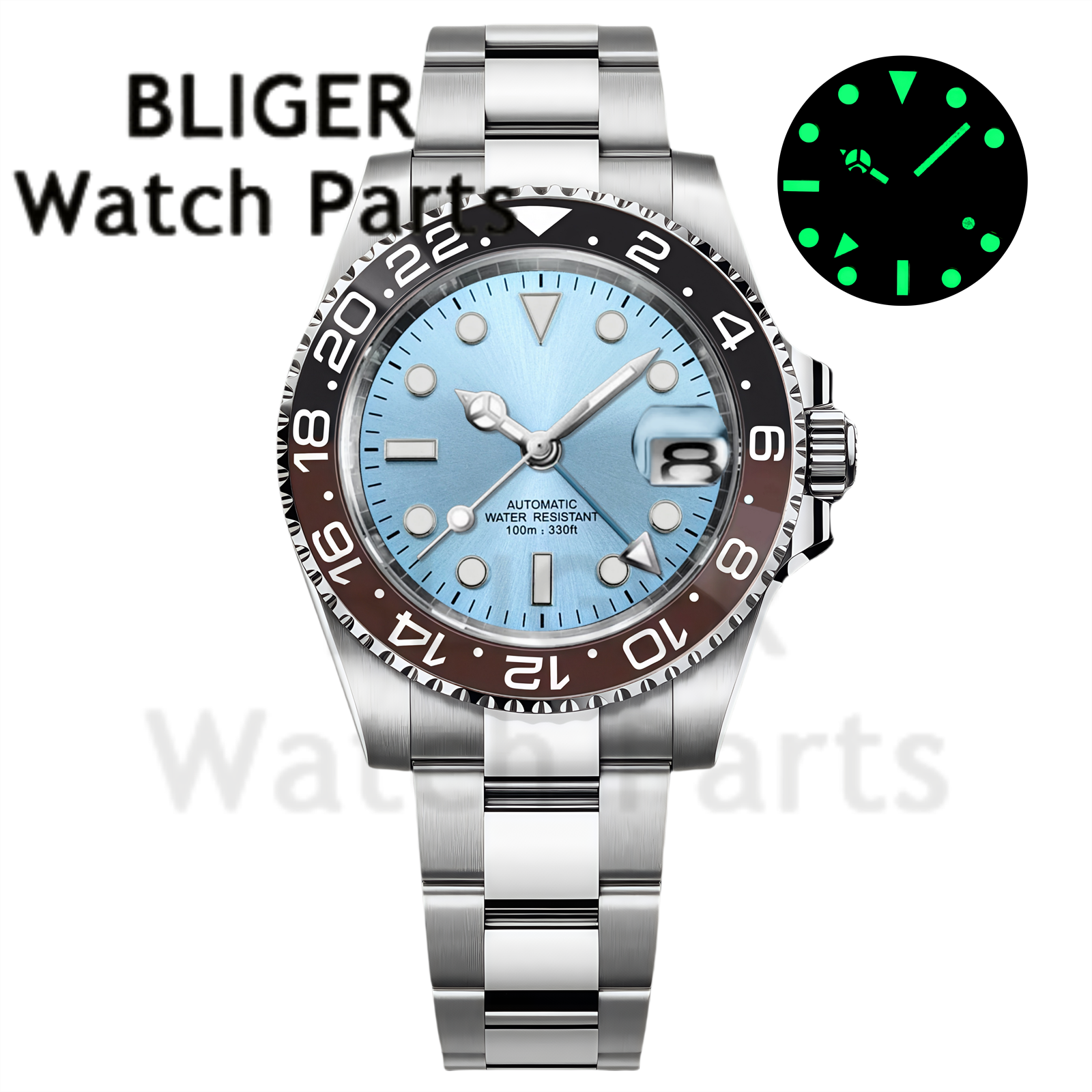 Stainless Bracelet Diver - Custom Fashion GMT 40mm Men NH34