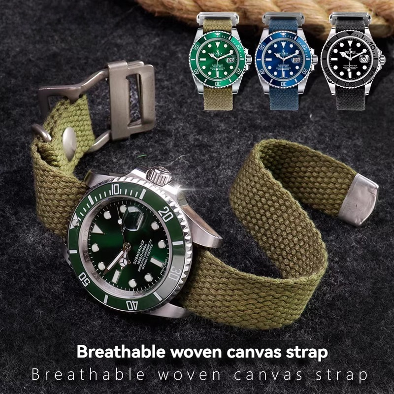 Tropic Strap Vintage - for Rolex Submariner Green/Black, Tudor Black