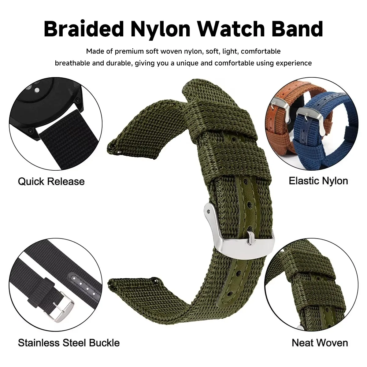 High Quality Nylon Canvas Watc - Canvas Strap Watch reseña y precio