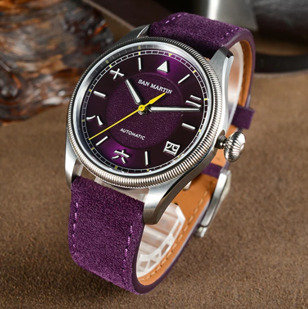 San Martin Men Automatic Watch - Leather Strap Quick Release reseña y precio