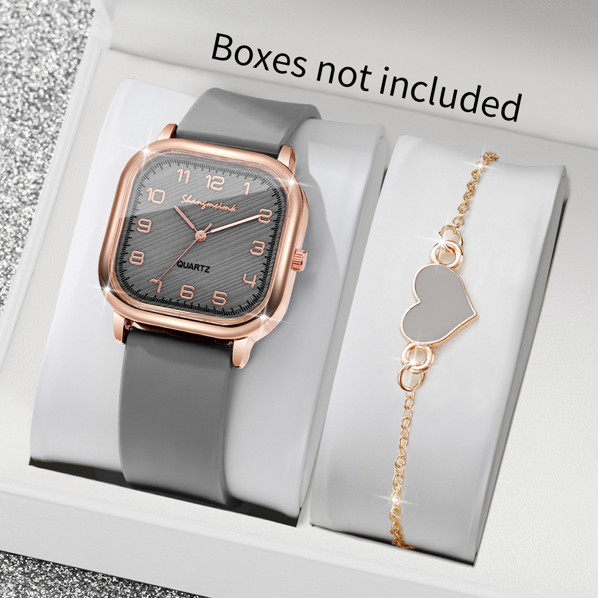 2PCS/Set Fashion Square Women  - Silicone Band Women reseña y precio