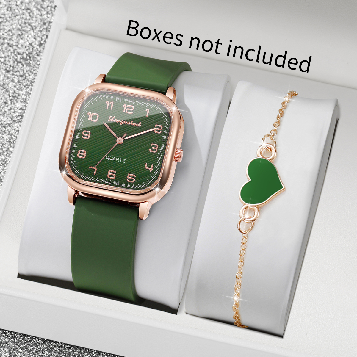 2PCS/Set Fashion Square Women  - Silicone Band Women reseña y precio