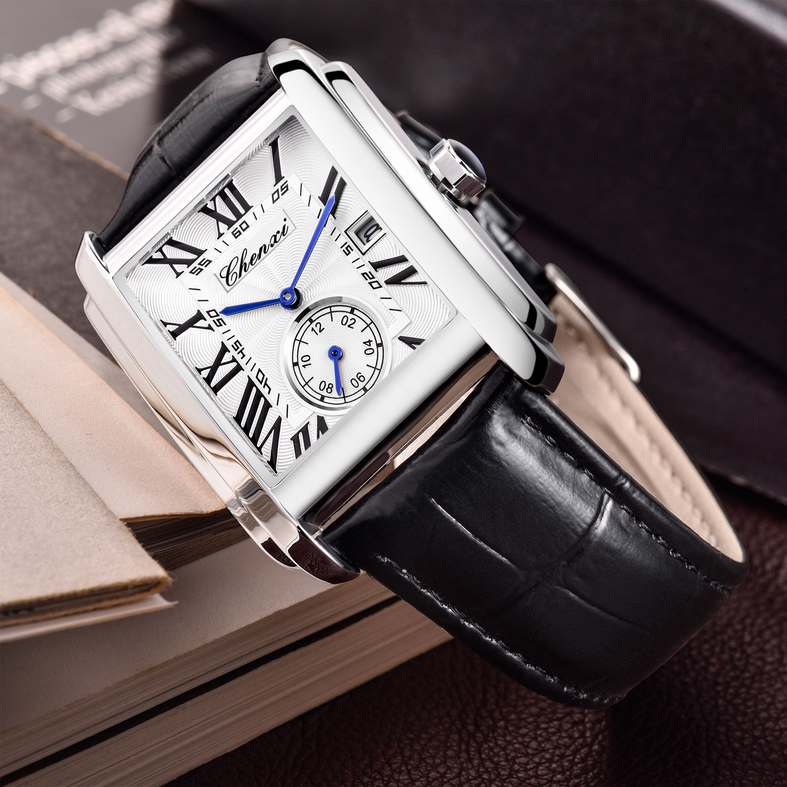 Chenxi 8216 New Fashion Boy Cl - Leather Watch Band Men reseña y precio