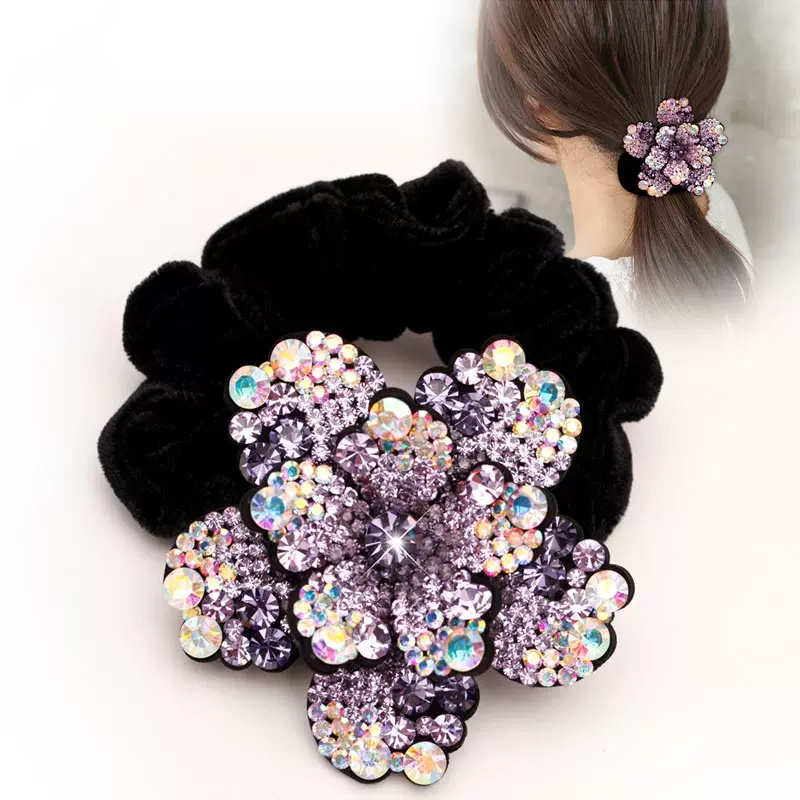 Women Rhinestone Scrunchies Ve - Silicone Band Women reseña y precio