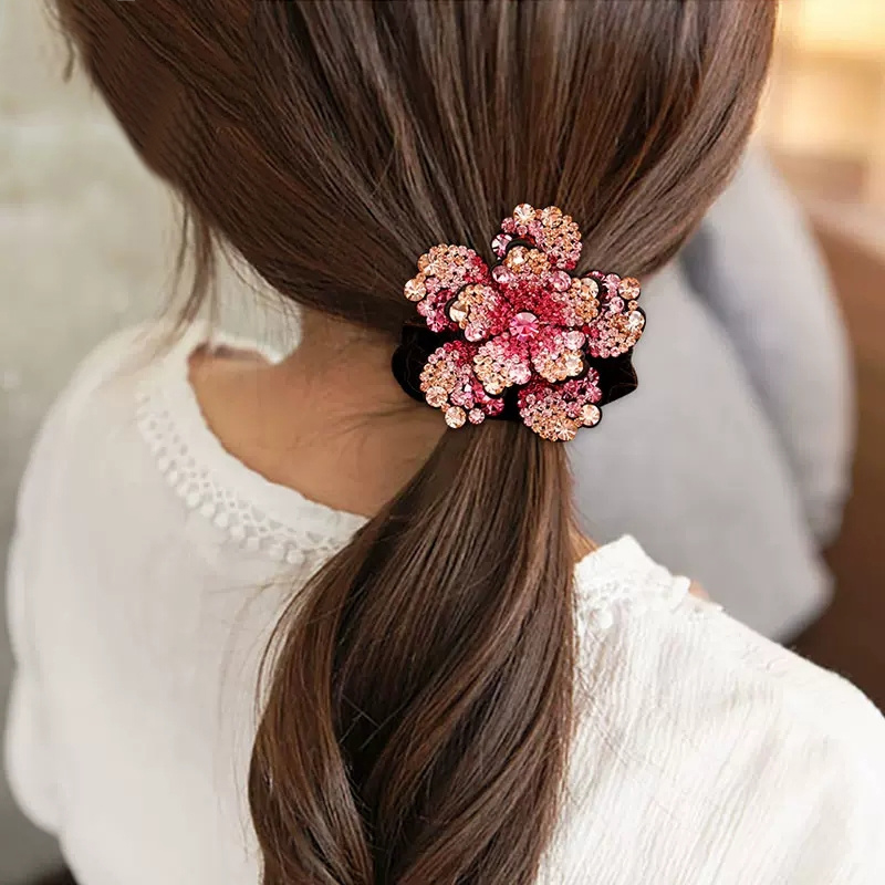 Women Rhinestone Scrunchies Ve - Silicone Band Women reseña y precio