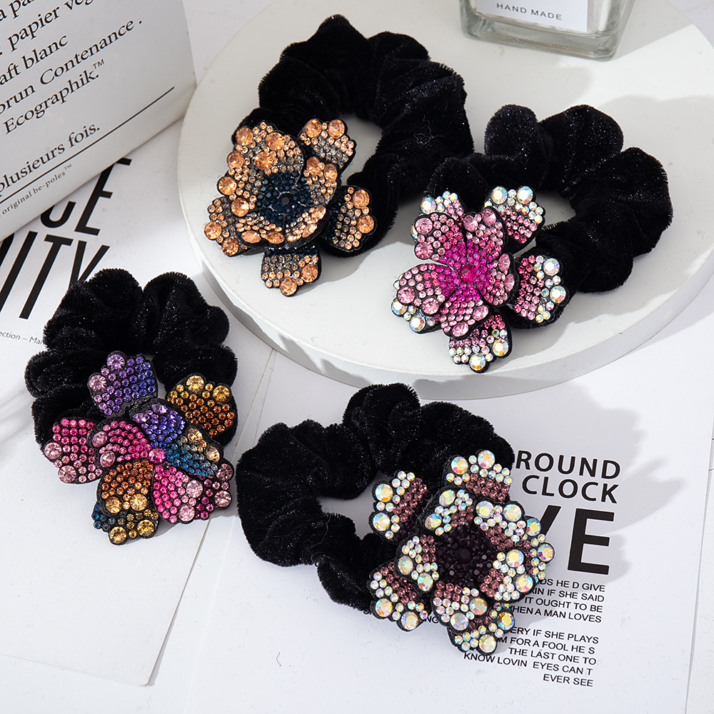 Women Rhinestone Scrunchies Ve - Silicone Band Women reseña y precio