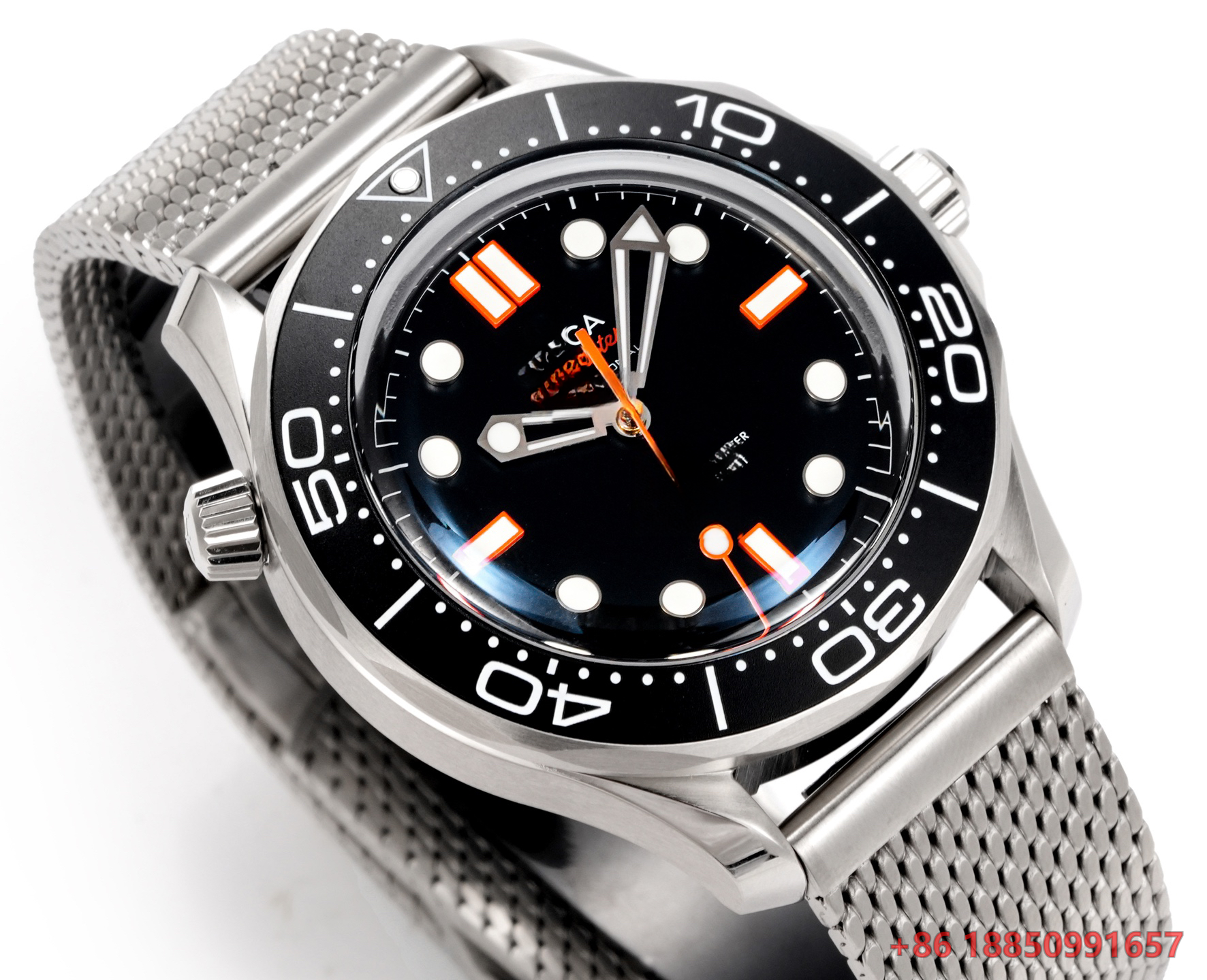 42mm Diver Style Automatic Mec - Rubber Strap Diver reseña y precio