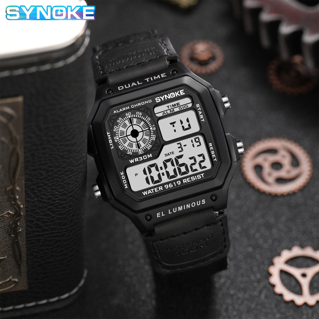 Synoke Outdoor Military Digita - Canvas Strap Watch reseña y precio
