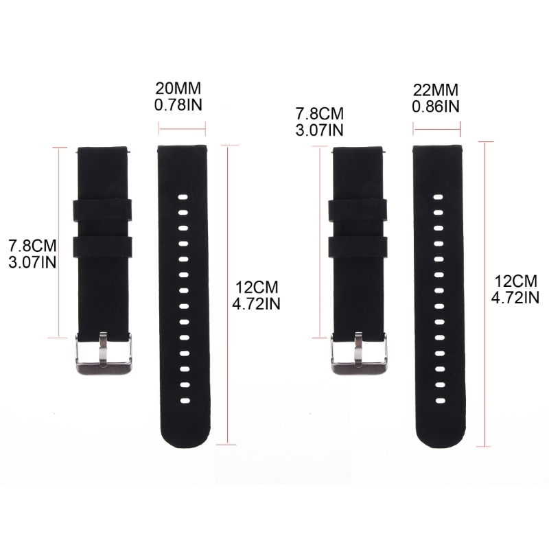 Silicone Strap 20/22mm Soft Qu - Silicone Watch Band 22Mm reseña y precio