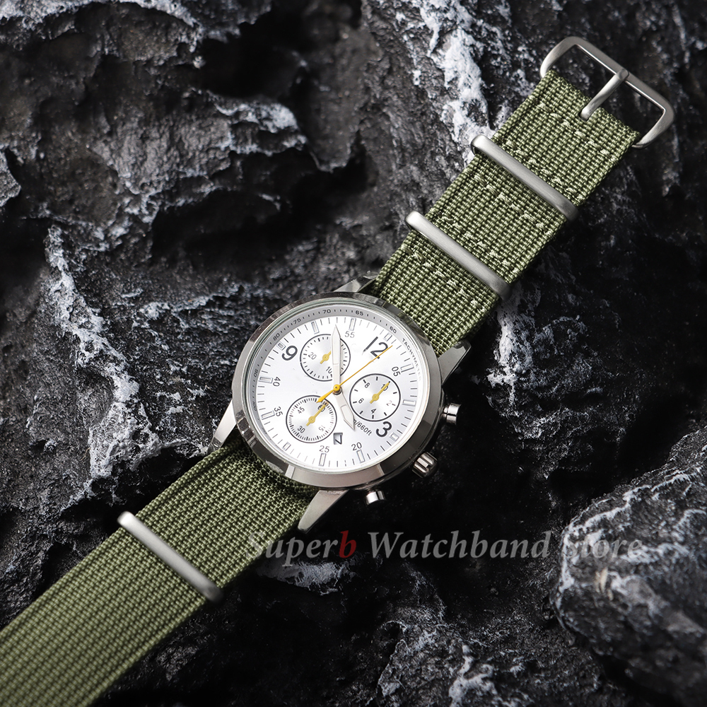 18mm 19mm 20mm 22mm New Ribbed - Canvas Strap Watch reseña y precio