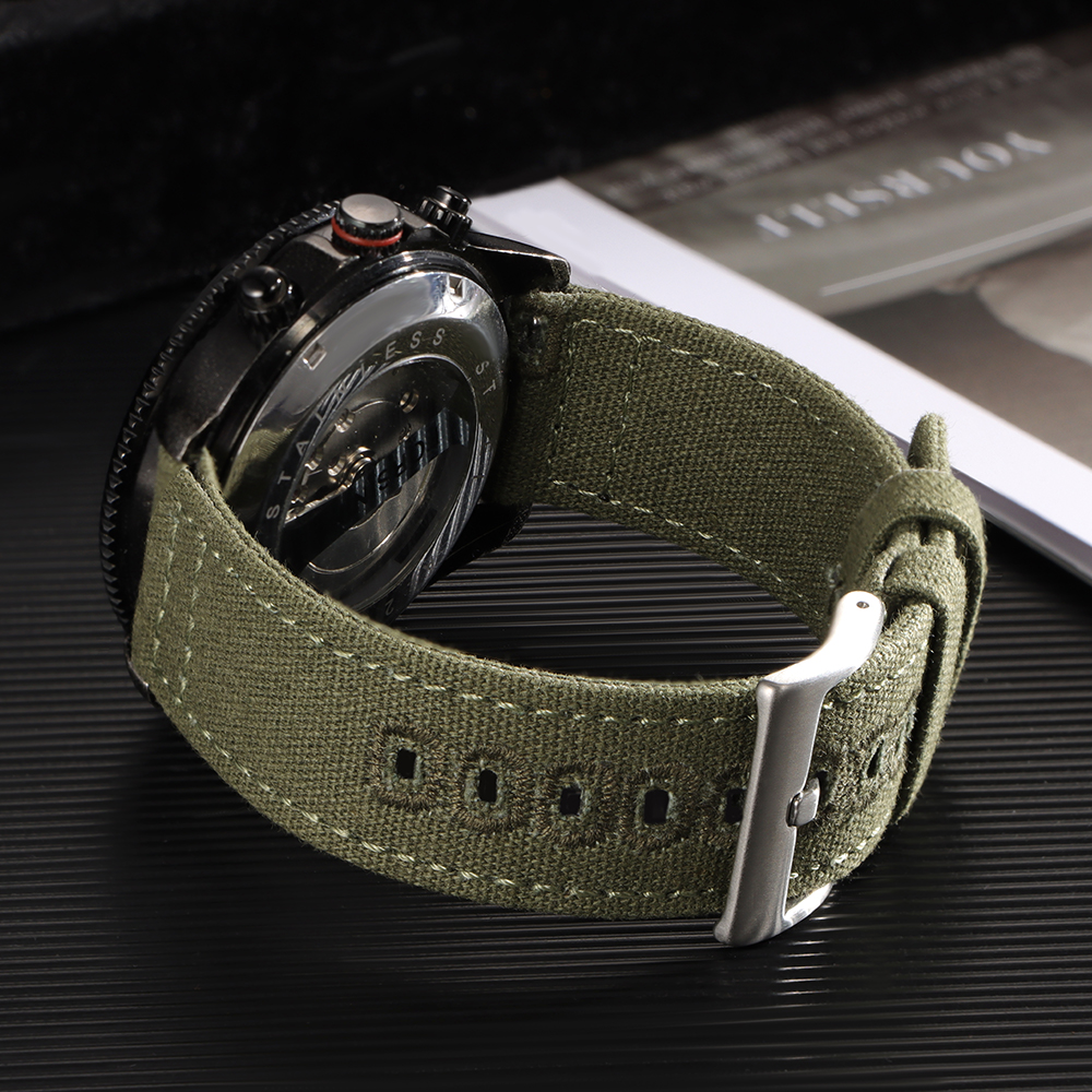 Nylon Woven Canvas Watch Band  - Perlon Strap Woven reseña y precio