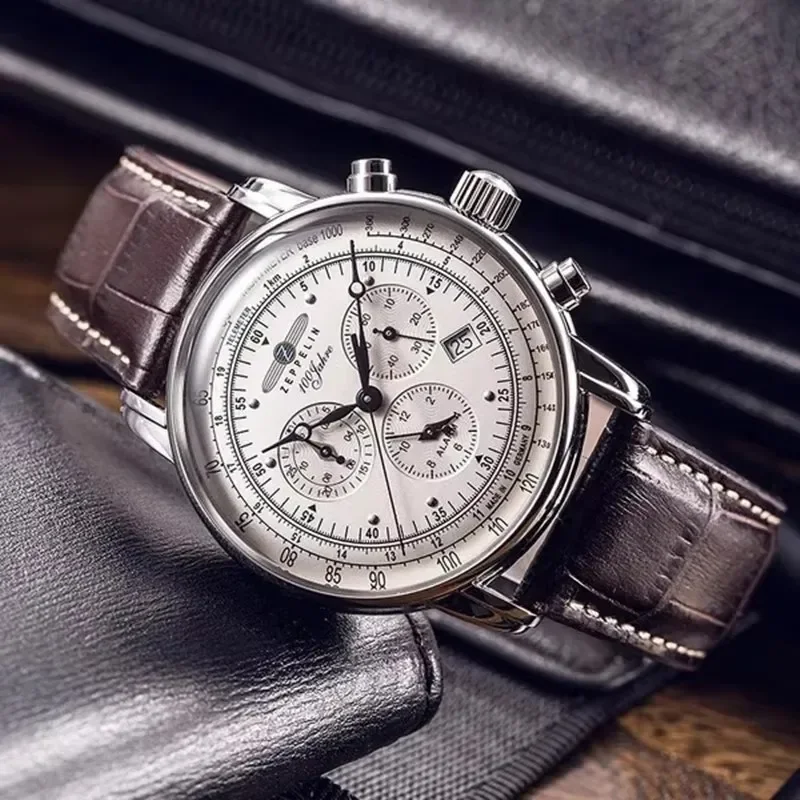 Zeppelin Airship Automatic Dat - Leather Watch Band Men reseña y precio