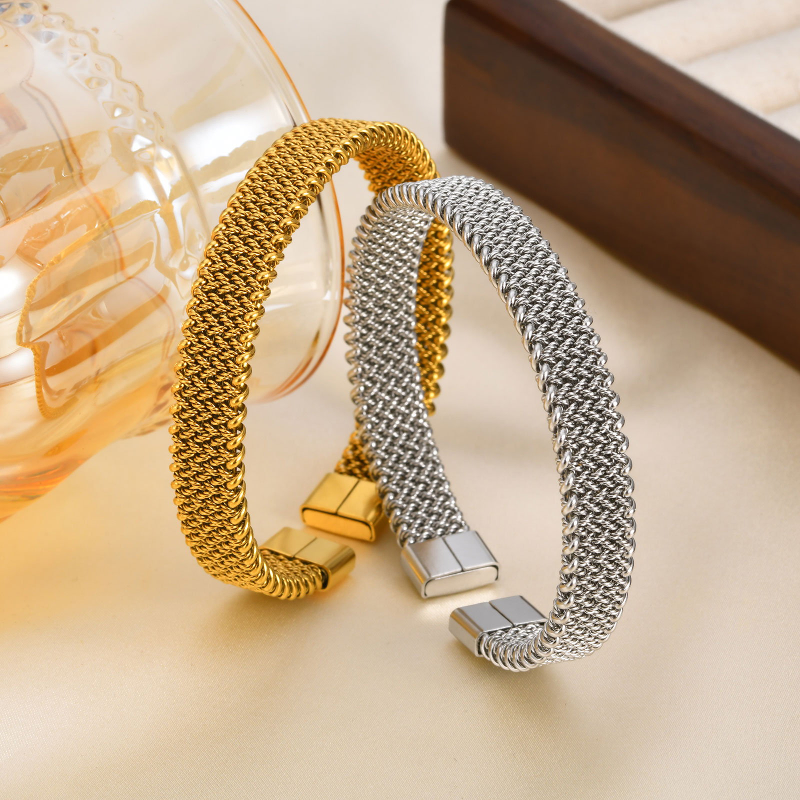 10mm Braided Stretch Strap Ope - Mesh Strap Metal reseña y precio