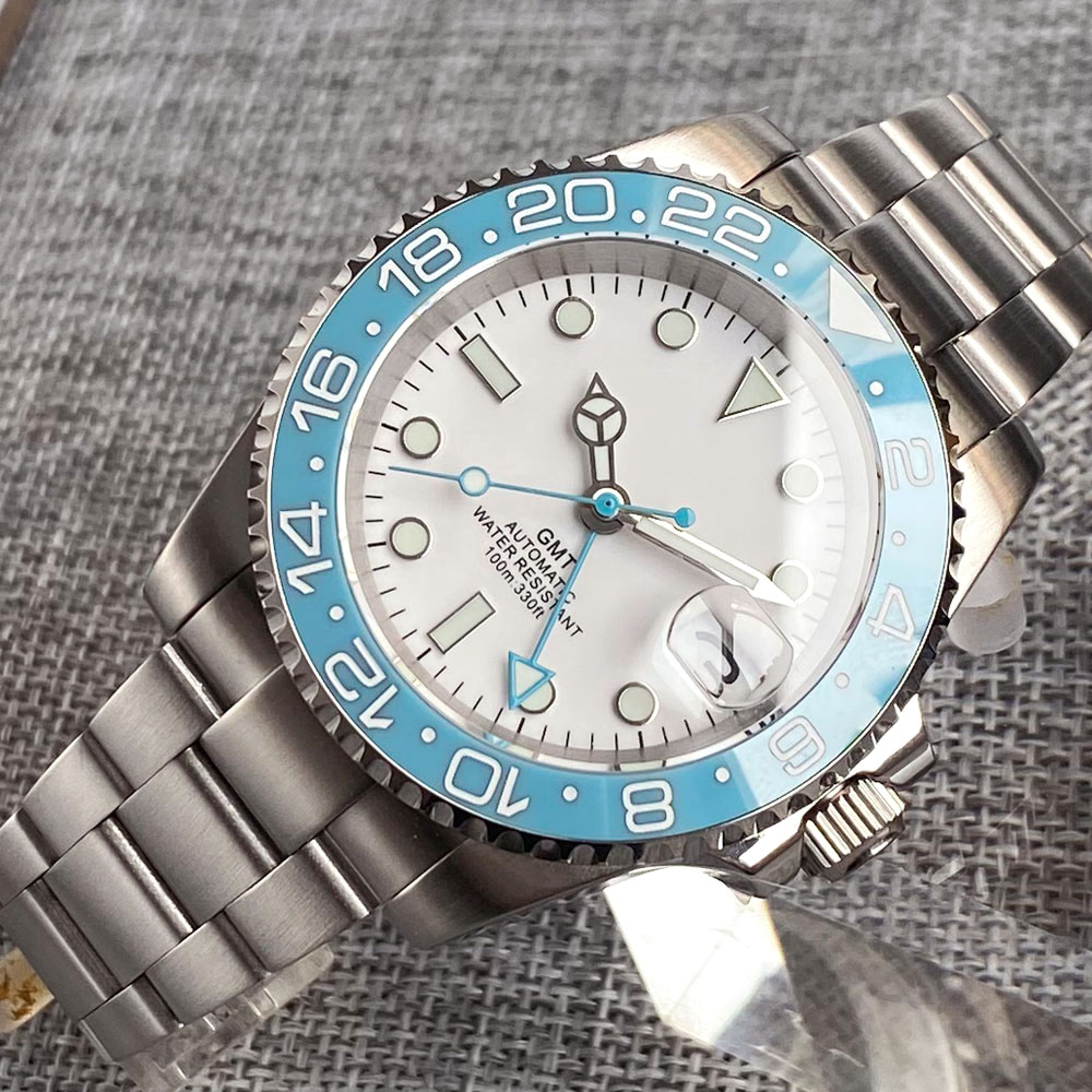 Customized 40mm Ice Blue Dial  - Stainless Bracelet Diver reseña y precio