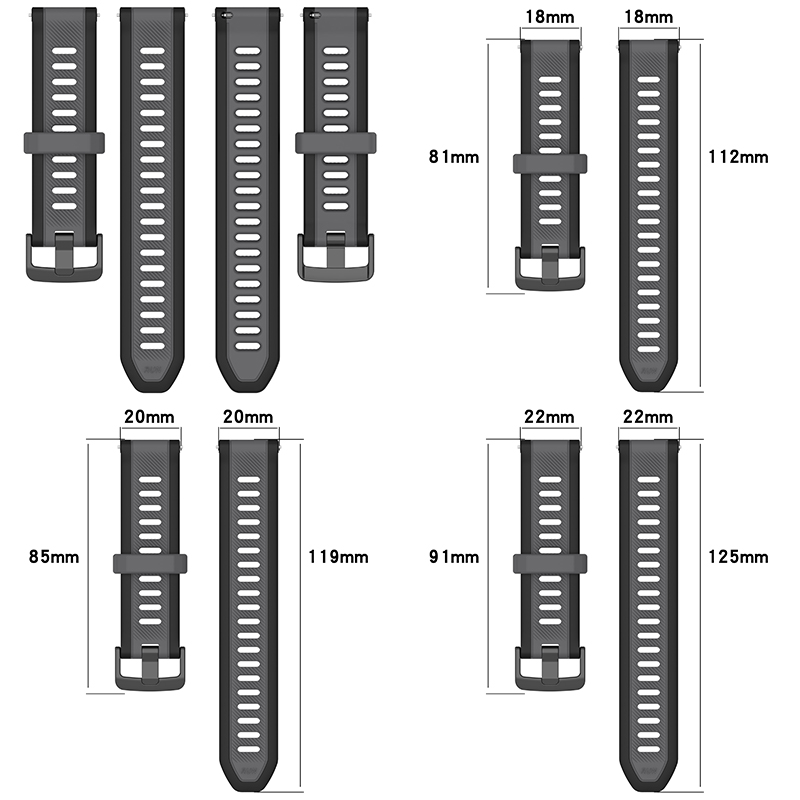 22mm 20mm 18mm Texture Silicon - Silicone Watch Band 22Mm reseña y precio