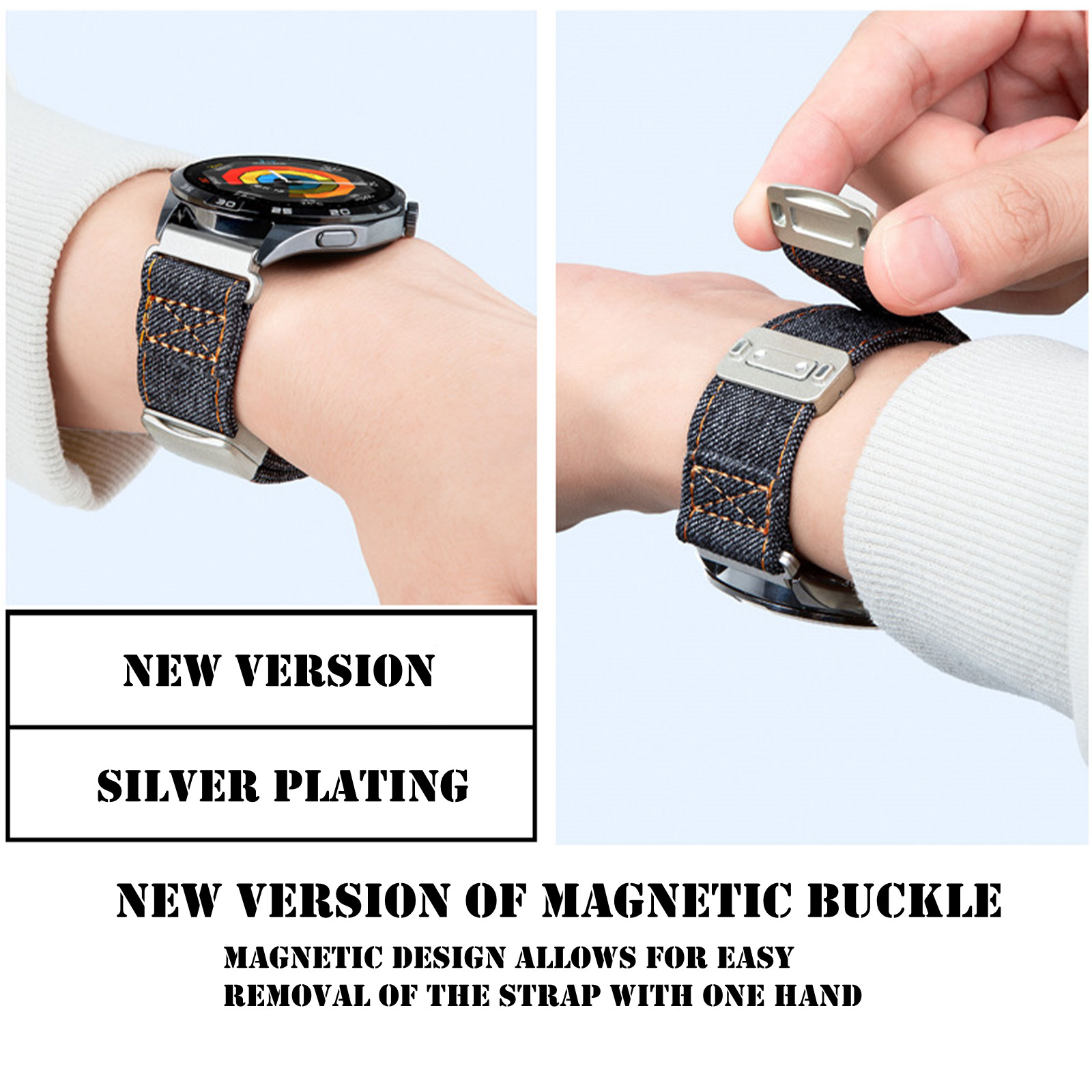 Magnetic Bands for Amazfit Fal - Canvas Strap Watch reseña y precio