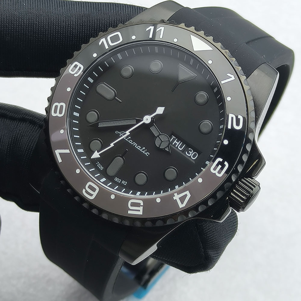 40MM NH36 Watch Black Men's St - Stainless Bracelet Diver reseña y precio