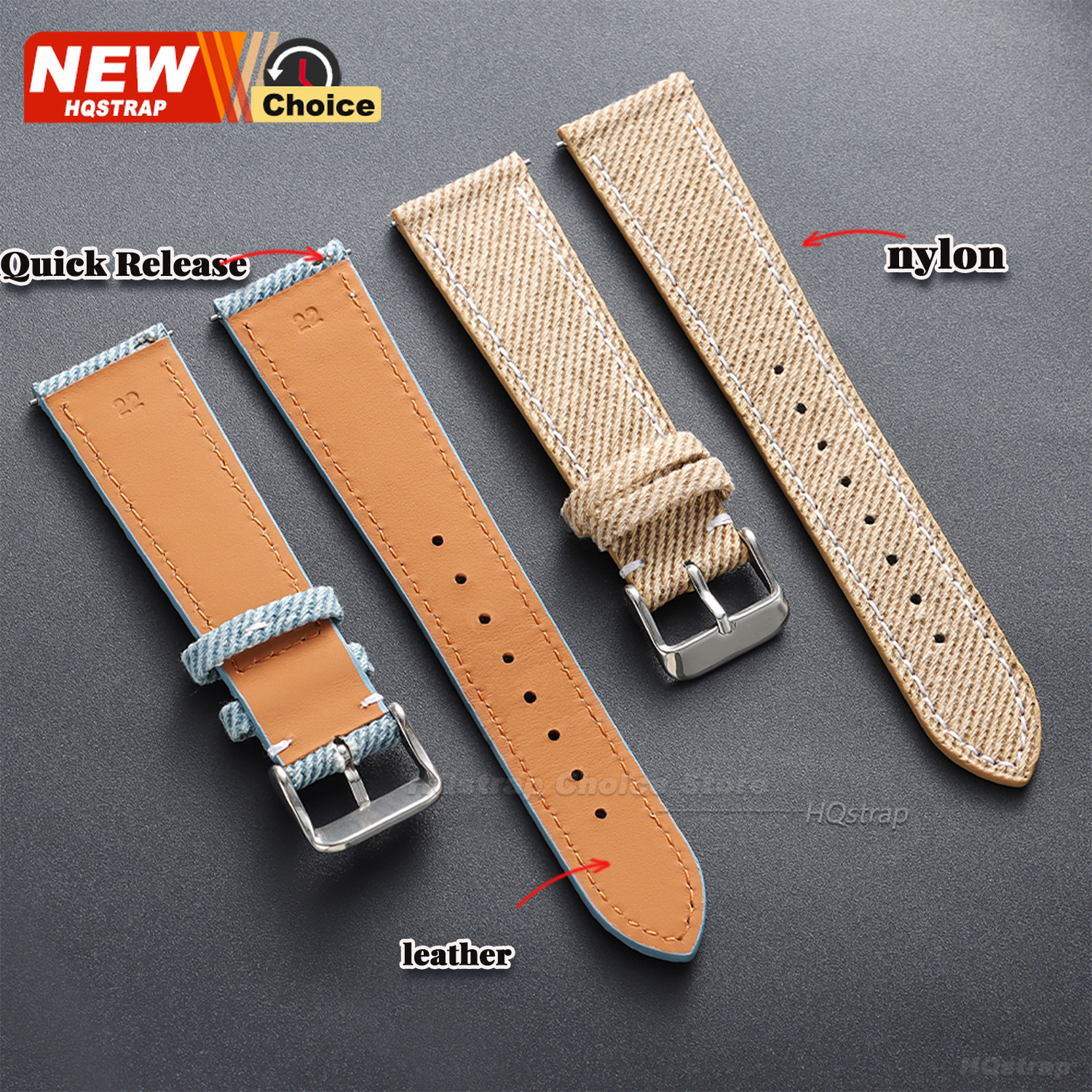 Nylon Denim Fabric Watch Strap - Canvas Strap Watch reseña y precio