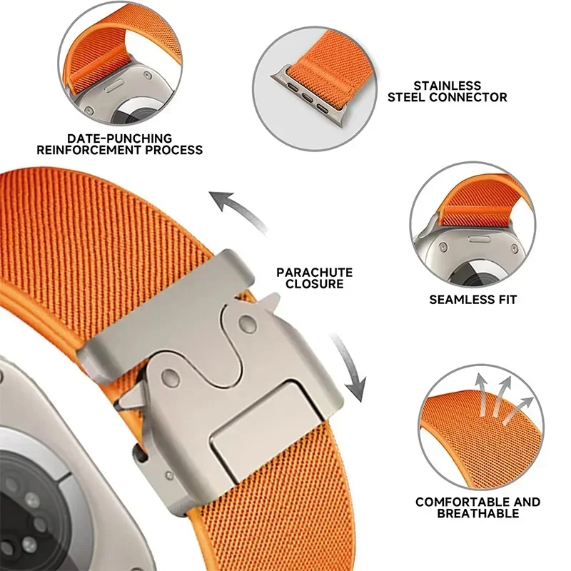 Nylon Strap for Apple Watch ba - Parachute Strap Elastic reseña y precio