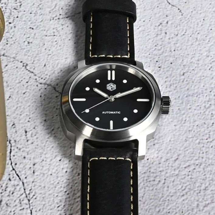 San Martin Mens Pilot Watches  - Leather Strap Quick Release reseña y precio